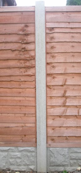 Concrete Fence Post with Gravel Boards